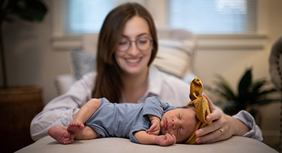 Emily with her daughter Robbie