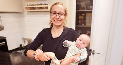 Stephanie Dover and her son Travis