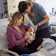 Maternity care patient Emily and her daughter