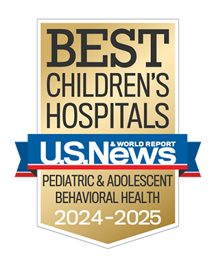 Best Children's Hospital badge for pediatric and adolescent behavioral health