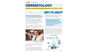 Dermatology department newsletter (c) UC Regents. All rights reserved.