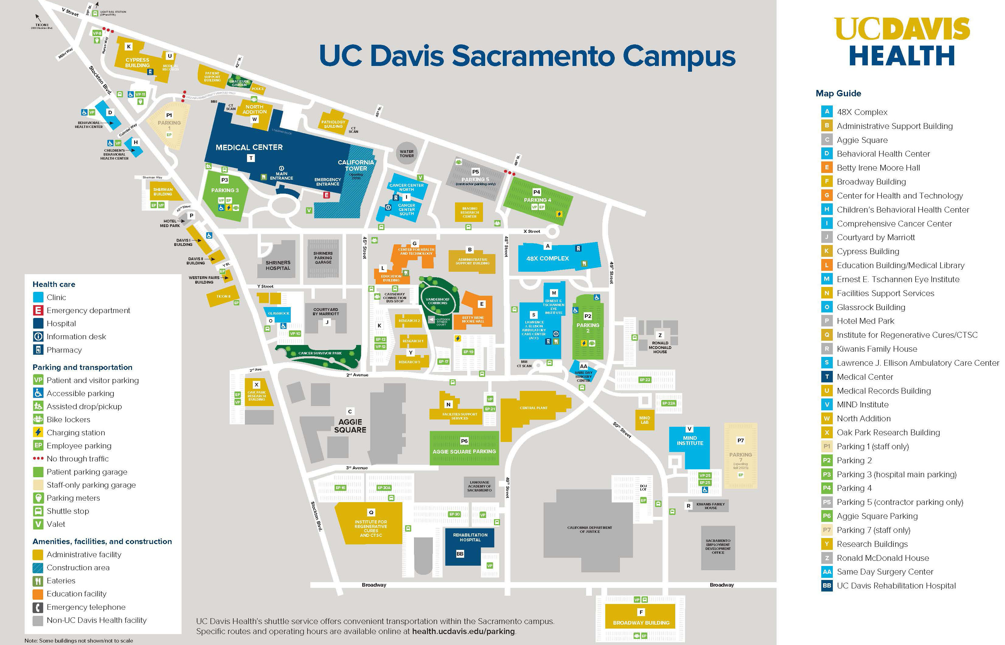 UC Davis Health Sacramento campus map
