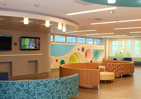 Young patient in the Children’s Surgery Center waiting room