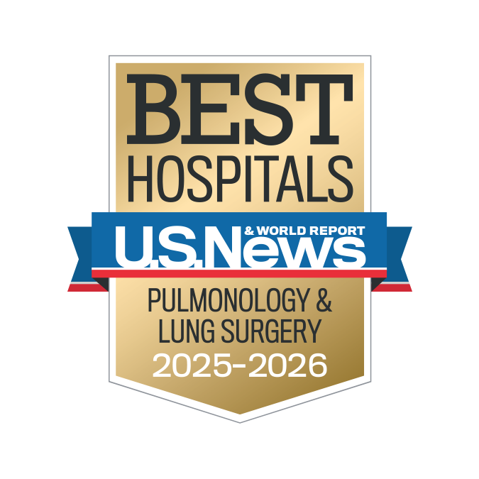 US News & World Report pulmonology and lung surgery badge