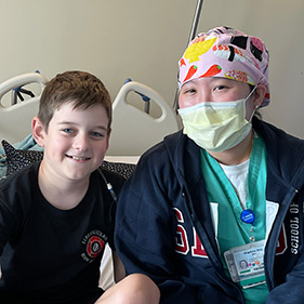 Adam Olson with Dr. Say
