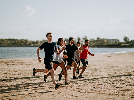 people running outside
