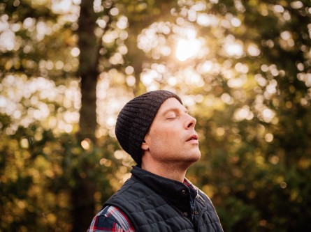 Man outside in nature