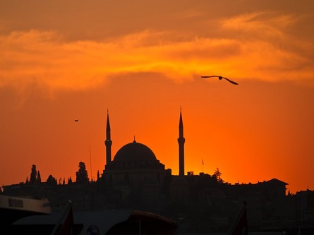 sunset in Istanbul