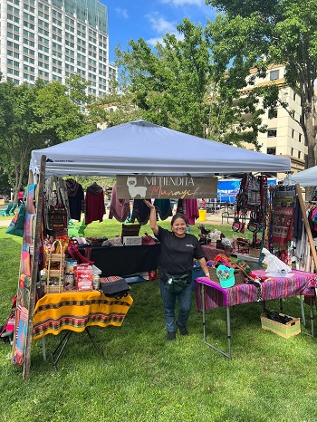 Jessy Flores, who opened Mi Tiendita Munaycha, a Peruvian artisan store in Old Sacramentosays, “The SACHCC has helped me in many ways through the Emprende Sacramento program and giving me guidance to start my business.