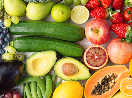 a rainbow of fruit and vegetables