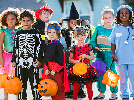 children trick or treating