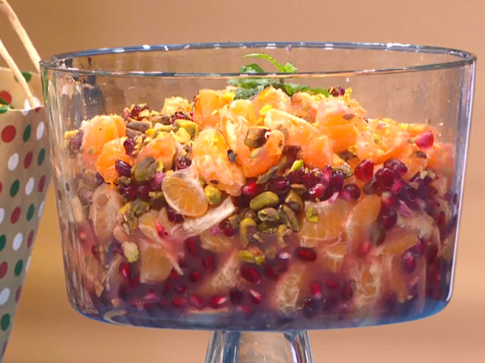 winter fruit salad in a bowl