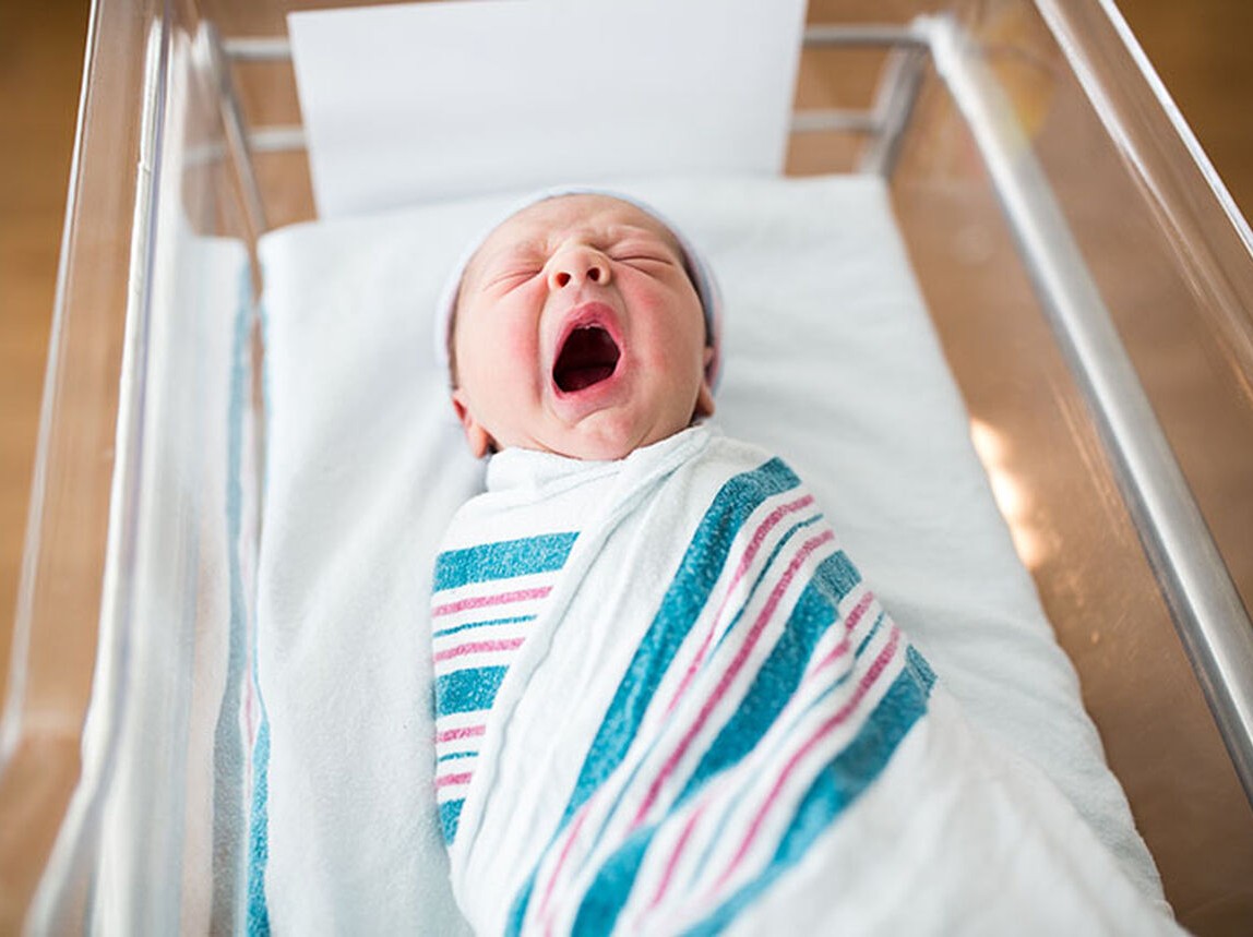 baby yawning
