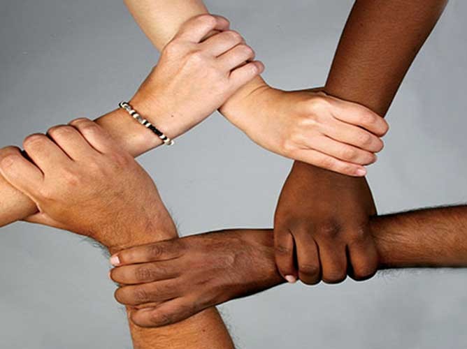 hands held in a circle