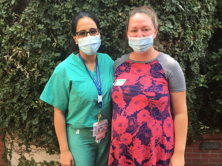 Tabitha Downs and Dr. Sunderji