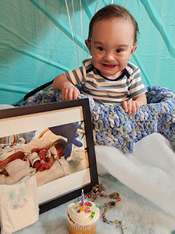 Kashton on his first birthday