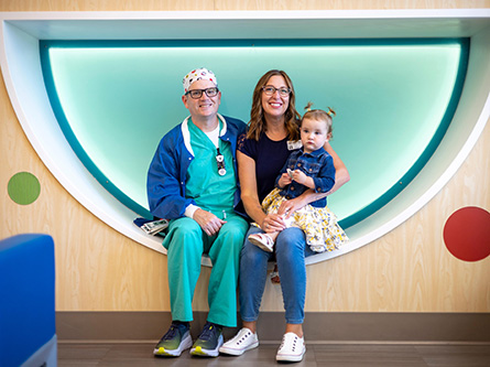 Hipwell family at the surgery center