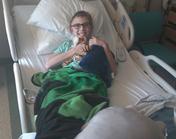 James in the hospital.