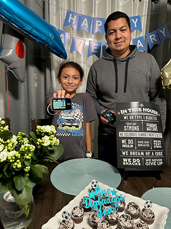 Elena Ramirez and her dad.