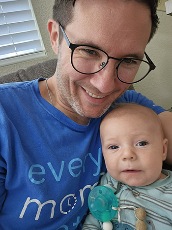Travis Dover and his son Vincent