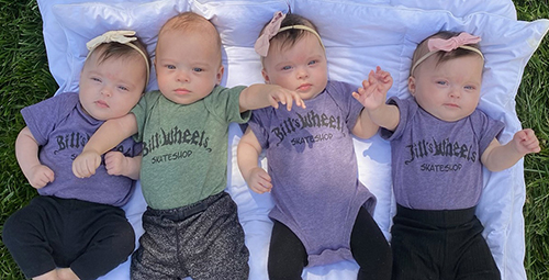 Delgado quadruplets Fern, Jane, Kit and Royal.