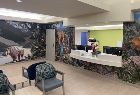 Cadillac Drive Pediatric Heart Center reception area