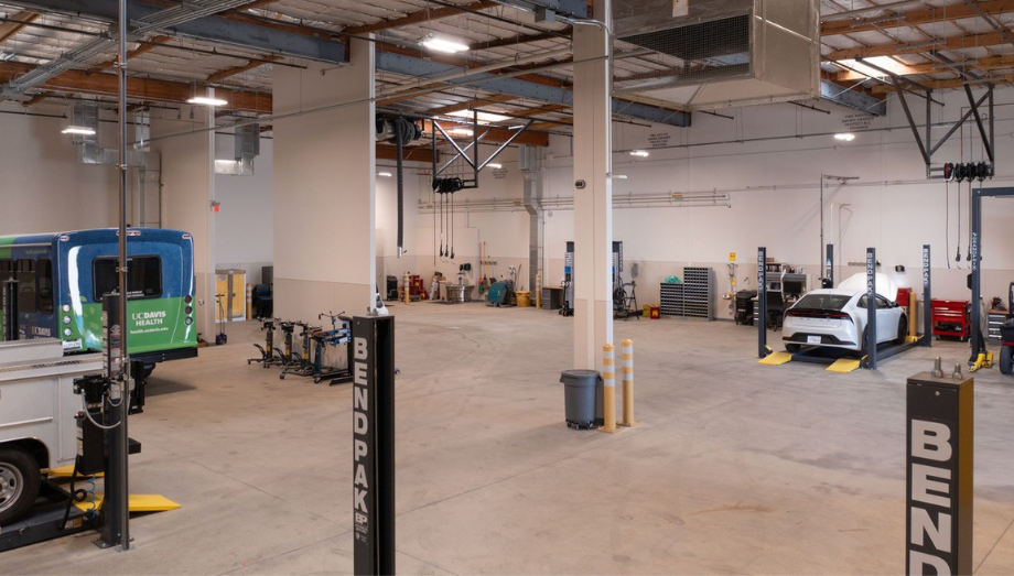 Interior of Fleet Services building
