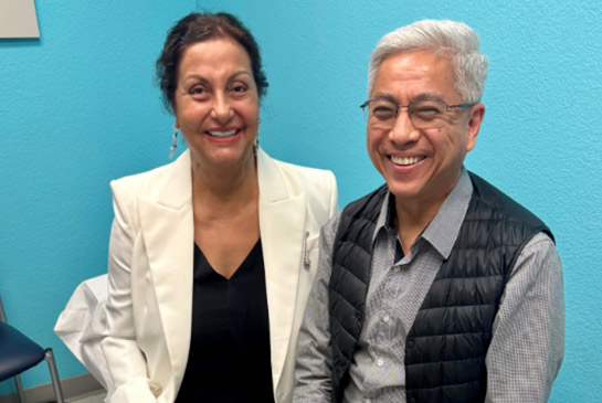 Frank Ing, M.D., and patient