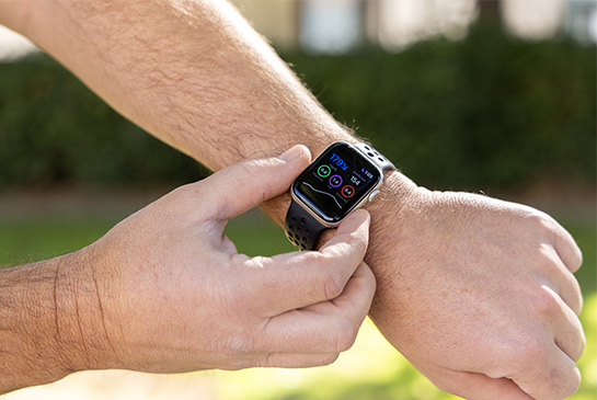 Wrist with smartwatch