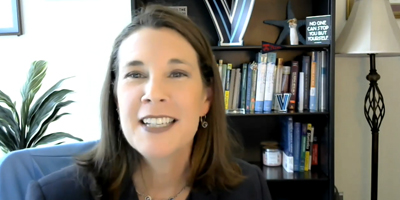 Betty Irene Moore Fellow Melissa O'Connor moderates a webinar. (c) All rights reserved.