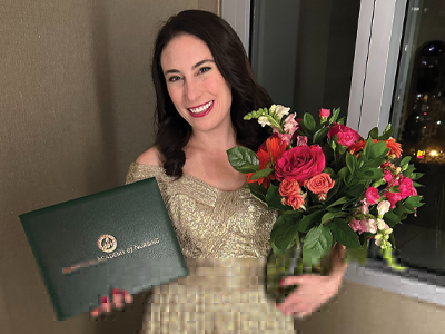 Betty Irene Moore Fellow Danielle Altares Sarik was inducted as a fellow of the American Academy of Nursing (AAN). (c) UC Regents. All rights reserved.