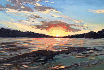 Dawn with Charhdi Kala painting by Marianne Thompson