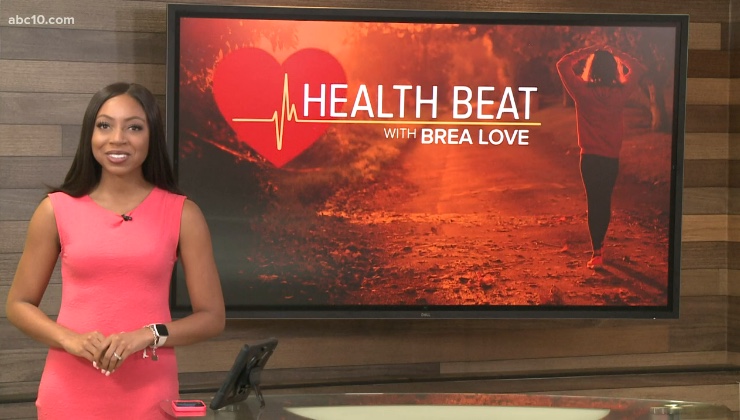 ABC10 anchor Brea Love presenting interview with Shadi Aminololama-Shakeri