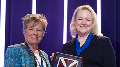 Elizabeth Morris (right) pictured with SBI past president Mary Newell (left).