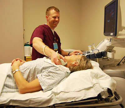 Ronningen with patient &#169; UC Regents